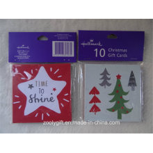 Набор миниатюрных рождественских подарочных карт и конверт